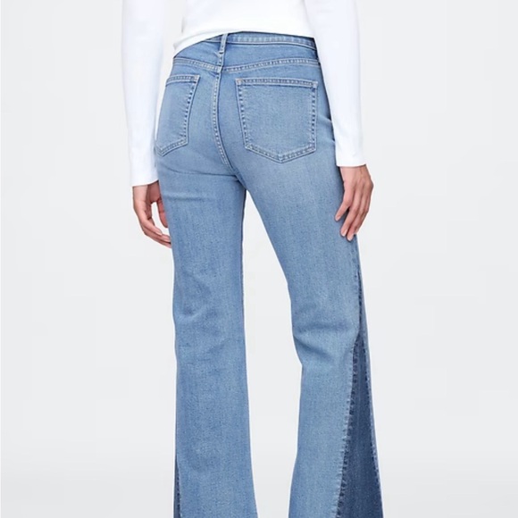 👖 💙GAP 29 Tall High-Rise Flare Jeans NWT Light Wash - Picture 4 of 10